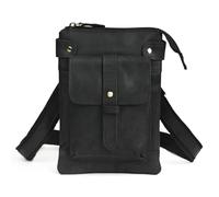 Le'aokuu Uomini Vera Pelle Viaggio Hip Bum Marsupio Fanny Belt Borsa a tracolla piccola 8711