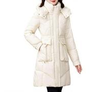Leaomuny Cappotto Donna Invernale Lungo Elegante, Giubbotto con Cappuccio Imbottito Trapuntato, Parka Curvy Termico Sfiancato, Giacche Caldissimo Pesante Taglie Forti Giacca Giaccone Cappotti