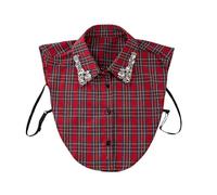 Leaomuny Colletto Staccabile Donna Camicia con Strass Elegante Risvolto Colletti Finto Camicetta Stecche Collare Finta per Maglioni a Scialle Rimovibile Collo Inserto per Vestiti sotto