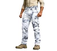 Leaomuny Pantaloni Cargo Uomo Multitasche, Pantaloni da Lavoro Militari Mimetici, Pantalone Tasche Laterali Tattici Caccia, Pantalone Tecnici Traspiranti Resistente, Pants Montagna Asciugatura Rapida