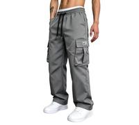 Leaomuny Pantaloni Cargo Uomo Multitasche, Pantaloni da Lavoro Uomo Elasticizzati Baggy, Pantalone Tasche Laterali Asciugatura Rapida, Pantalone Tattici Resistente Traspiranti, Pants Casual Street