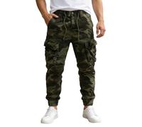 Leaomuny Pantaloni da Lavoro Uomo Multitasche, Pantaloni Cargo Cotone Elasticizzati Militari, Pantalone Tasche Laterali Caccia Tattici, Pantalone Resistente Pants Sportivi con Elastico alla Caviglia