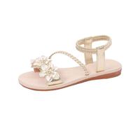 Leaomuny Sandali Donna Estive Infradito Fiore Comodi, Scarpe Eleganti Piatto Bianche Punta Aperta, Sandalo Leggero Morbida Da Spiaggia, Sandali Casual Vacanze Da Cerimonia, Ciabatte Moda Bohémien