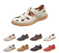 Leaomuny Sandali Donna Estivi Comodi Ciabatte Ortopedici Platea Con Punta Chiusa Scarpe Eleganti Suola Antiscivolo Bassa Sandalo Trekking Sportivi Casual Sandals Traspirante Spiaggia Per Camminare