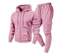 Leaomuny Tuta Uomo Completa Invernale Sportiva 2 Pezzi Complete Tute Sportive Con Cappuccio Tuta Ginnastica Completo Palestra Felpa E Pantaloni Cargo Sportivo Casa Corsa Abbigliamento Streetwear