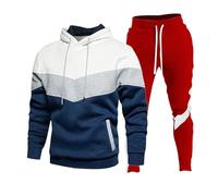 Leaomuny Tuta Uomo Completa Invernale Sportiva 2 Pezzi Tute Complete Sportive Con Cappuccio E Zip Tuta Palestra Completo Ginnastica Felpa E Pantaloni Sportivo Corsa Casual Streetwear Abbigliamento