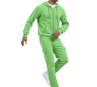 Leaomuny Tuta Uomo Completa Sportiva Invernale 2 Pezzi Complete Tute Sportive Con Cappuccio E Zip Leggero Completo Palestra Tuta Ginnastica Felpa E Pantaloni Sportivo Casa Streetwear Abbigliamento