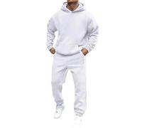 Leaomuny Tuta Uomo Completa Sportiva Invernale 2 Pezzi Complete Tute Sportive Con Cappuccio Tuta Palestra Completo Ginnastica Felpa E Pantaloni Sportivo Corsa Casual Casa Streetwear Abbigliamento
