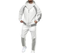 Leaomuny Tuta Uomo Completa Sportiva Invernale 2 Pezzi Tute Complete Sportive Con Cappuccio E Zip Completo Palestra Tuta Ginnastica Felpa E Pantaloni Sportivi Casual Corsa Abbigliamento Streetwear