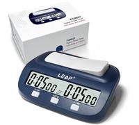 LEAP Chess Clock Timer digitale per scacchi Orologio professionale per scacchi con funzione bonus e ritardo Ottimo per gli scacchi I-Go Blu navy