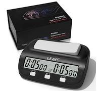 LEAP Orologio a scacchi digitale Timer professionale per scacchi con bonus tempo e ritardo, ideale per scacchi I-Go e scacchi cinesi (PQ9923)