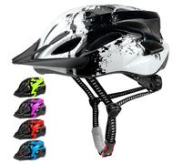 LeapBeast Casco Bici Bambino, Casco da Ciclista con Visiera, Regolabile per 3-13 Anni Leggero Traspirante Cascos per Scooter BMX Scooter Roller Ride (Bianco, S (50-55cm))