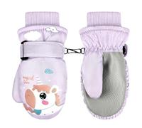 LeapBeast Guanti da Sci per Bambini da 3 a 5 Anni, Guantis Invernali per Bambini TPU - Pile - Impermeabili - Antivento - Regalo di Natale