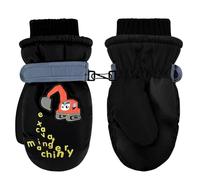 LeapBeast Guanti da Sci per Bambini da 3 a 5 Anni, Guantis Invernali per Bambini TPU - Pile - Impermeabili - Antivento - Regalo di Natale