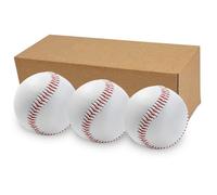 LeapBeast Palle da Baseball, Doppia Durezza - Morbida o Rigida a Scelta, 9" Pollici Fatti a Mano da Softball in PVC in Gomma per Allenamento Esercizio Gioventù Principiante (Baseball Morbida,3PCS)