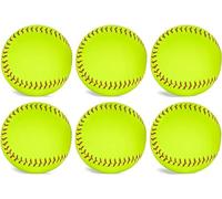 LeapBeast Pallone da Softball Principianti, 12'' Palle da Softball per Esercizi Sportivi Nucleo in Sughero Rivestito in PU, Dimensioni Ufficiali e Peso del Pallone da Softball (6pz)