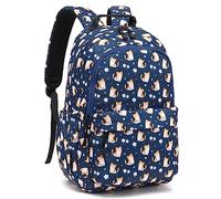 Leaper Zaino da scuola carino borsa da viaggio, Gatto blu scuro, L