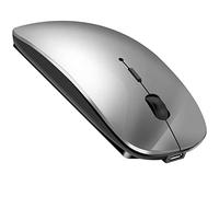LEAPEST Mouse Bluetooth senza fili per MacBook Pro, Air, Mac, iPad, laptop, desktop, PC, computer, telefono, portatile, silenzioso, con adattatore USB-C da 2.4 GHz, mouse USB (nero grigio)