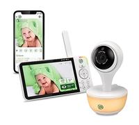 LeapFrog LF815HD Baby Monitor Video e Audio Con Luce Notturna a 7 Colori, 5" 1080P HD 5000mAh Telecamera Neonato con Schermo LCD VOX Visione Notturna Sensore di Temperatura