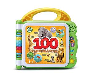 LeapFrog Libro con 100 animali, libro per bambini con suoni e colori per giochi sensoriali, giocattolo educativo per bambini, giochi di apprendimento bilingue prescolare per ragazzi e ragazze di 18