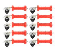 Leapiture 10 Maniglie per Cancelli a Molla Isolate Maniglia per Cancello per Recinzione Elettrica con 10 Isolanti Comoda Stalla per Recinto Elettrico