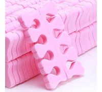 Leapiture 100 Pezzi Schiuma Separatori di Dita Spugna Divisori, Divaricatore Dita Piedi per Unghie, Adatti per Nail Art, Pedicure, Gel per Sbavature (Rosa)