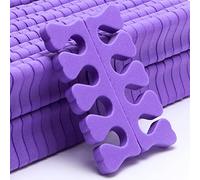 Leapiture 100pcs Sponge Toe Separator Sponge Toe Divider Finger Separator Toe Separator Nail Art Toe Separator Gel Toe Separator Manicure Pedicure Tool (Viola)