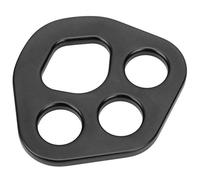 Leapiture 30KN 4 Piastra di Rigging Attrezzatura da Arrampicata Piastra di Ancoraggio Resistente Piastra di Ancoraggio Piastra di Rigging per Esterni con Fori per Arrampicata (Nero)