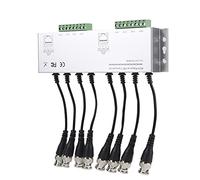 Leapiture Balun Video Passivo HD 8CH, Ricetrasmettitore Balun Video CCTV da Maschio BNC a Cavo UTP per Sistema di Telecamere