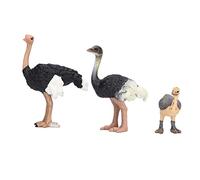 Leapiture Figurina di struzzo dipinte a mano set di giocattoli per animali selvatici giocattoli giungle figure animali impostati per i collettori di casa