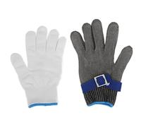 Leapiture Guanti resistenti al taglio di grado 9 Guanto in filo di maglia di acciaio inossidabile Guanti da lavoro per macellaio di sicurezza con guscio per lavori di giar XL