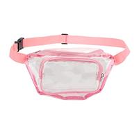 Leapiture Marsupio Trasparente PVC Cerniera Impermeabile Multiuso Sport All'aria Aperta Rafting Borsa per il Fitness (Rosa)