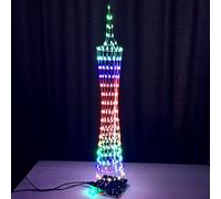 Leapiture Torre Elettronica, Cubo Luminoso a LED Set Fai-da-Te Display Colorato Kit di Costruzione Con Telecomando