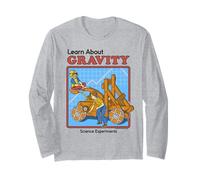 Learn About Gravity Sarcastic Retro Funny Adult Humor Maglia a Manica