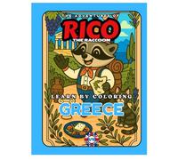 LEARN BY COLORING - The Adventures of Rico the Raccoon - GREECE - Europe Edition
