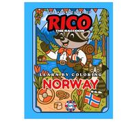 LEARN BY COLORING - The Adventures of Rico the Raccoon - NORWAY - Europe Edition