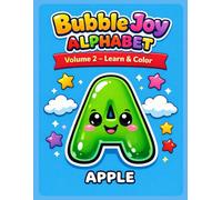 Learn & Color Alphabet Coloring Book for Kids: Big Bubble Letters A-Z + Easy Words | Ages 4-6 | Volume 2