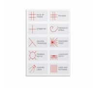 Learn Photography Poster Composition Rules Infographic Quick Study Guide for Aspiring Photographers(Framed,16x24inch(40x60cm))