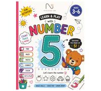 Learn & Play with Number 5: A Fun Preschool Activity Book for Ages 3-6 | Count, Trace, Color, Mazes, Matching, Cut & Play, and More!
