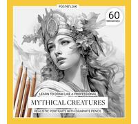 Learn to draw like a professional Mythical Creatures. Realistic Portraits with Graphite Pencil: Realistic Artistic Drawing of Fantastical Beings
