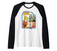 Learn to Spell Sarcastic Ghost Retro Funny Adult Humor Maglia con Maniche Raglan