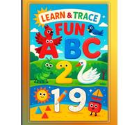 Learn & Trace Coloring Book | Kids Ages 2-5 | Letters, Numbers & Shapes | 3-in-1 Early Learning Activity | ABC Alphabet Tracing | 0-9 Numbers Practice ... with Thick Lines for Toddlers & Preschoolers