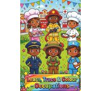 Learn, Trace & Colour: Occupations Activity Book for Kids Ages 3-7 | Trace, Colour and Learn