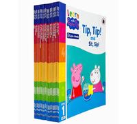 Learn with Peppa Phonics Level 1 & 2 Collection 20 Books Set By Peppa Pig (Tip Tip and Sit Sip, Sad and Tip a Pan, Got It! and Pips in a Pack, Ten Tickets, Fun at the Pool & More)
