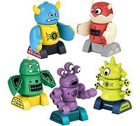 Learn2M - Robot magnetici per bambini, set da 35 blocchi magnetici con scatola portaoggetti, robot impilabili, set da gioco educativo per ragazzi e ragazze dai 3 ai 6 anni