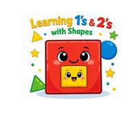 Learning 1s & 2s with Shapes: Trace, Color, and Learn Numbers 1 & 2