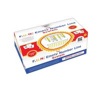 Learning Advantage-7992 F.U.N. Empty Number Line System - 182-Piece Blank Hanging Number Line with 25 Write On/Wipe Off Cards 6"""" x 80""""