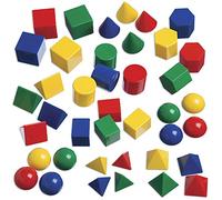 Learning Advantage edxeducation - Set di 40 Mini Corpo Geometrico, stampi 3D, per Matematica e Geometria, manipolative Matematiche, Multicolore per Bambini, 10 Forme Diverse