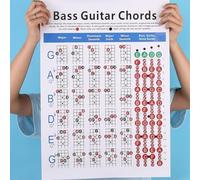 Learning Bass Guitar Made Easy 72 Chord Practice Chord, essenziale per i principianti per capire la diteggiatura (L 41 x 57 cm)