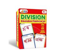 Learning Dino Wipe & Clean Division Flashcard per bambini | Carte di pratica matematica con 3 livelli | Riutilizzabili e cancellabili | 1 ° grado, 2 ° grado, 3 ° grado e altro ancora